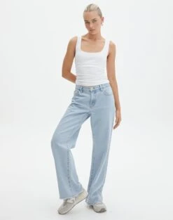 Denim Halter Top -Style Fashion Fit aimee low rise straight jean iced vovo front jd54235pdnm 11