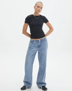 Cargo Low Rise Wide Leg Jean 24 Cargo Low Rise Wide Leg Jean -Style Fashion Fit amber low rise straight jeans riley vintage wash front jd127424rdnm 3