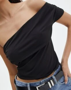 One Shoulder Asymmetric Top -Style Fashion Fit arabella assymetric top black imageback tv131045pln