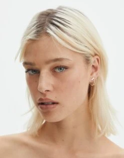 High Rise Flare Ponte Pant -Style Fashion Fit aries plated triple chain hoop gold front je144621ear