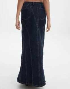 Panelled Denim Maxi Skirt -Style Fashion Fit arizona midi skirt last rodeo indigo back sl91950dnm