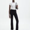 Mid Rise Split Flare Ponte Pant -Style Fashion Fit athena mid rise ponte pant black front pw72377pont 1