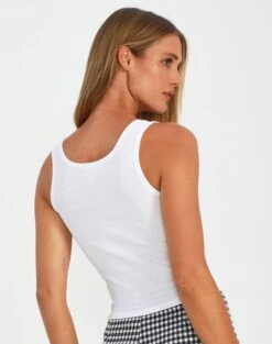 V Neck Tank -Style Fashion Fit awhina v neck tank white back tv79336orib