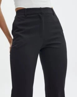 High Waisted Tailored Flare Pants -Style Fashion Fit bali tailored pant black imageback pw120212pln