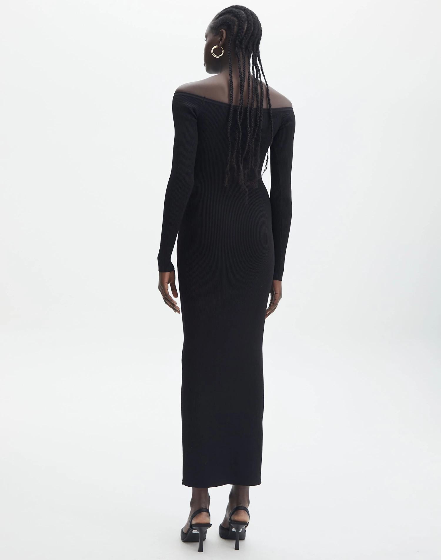 Ribbed Off Shoulder Long Sleeve Maxi Dress 5 Ribbed Off Shoulder Long Sleeve Maxi Dress - Image 3