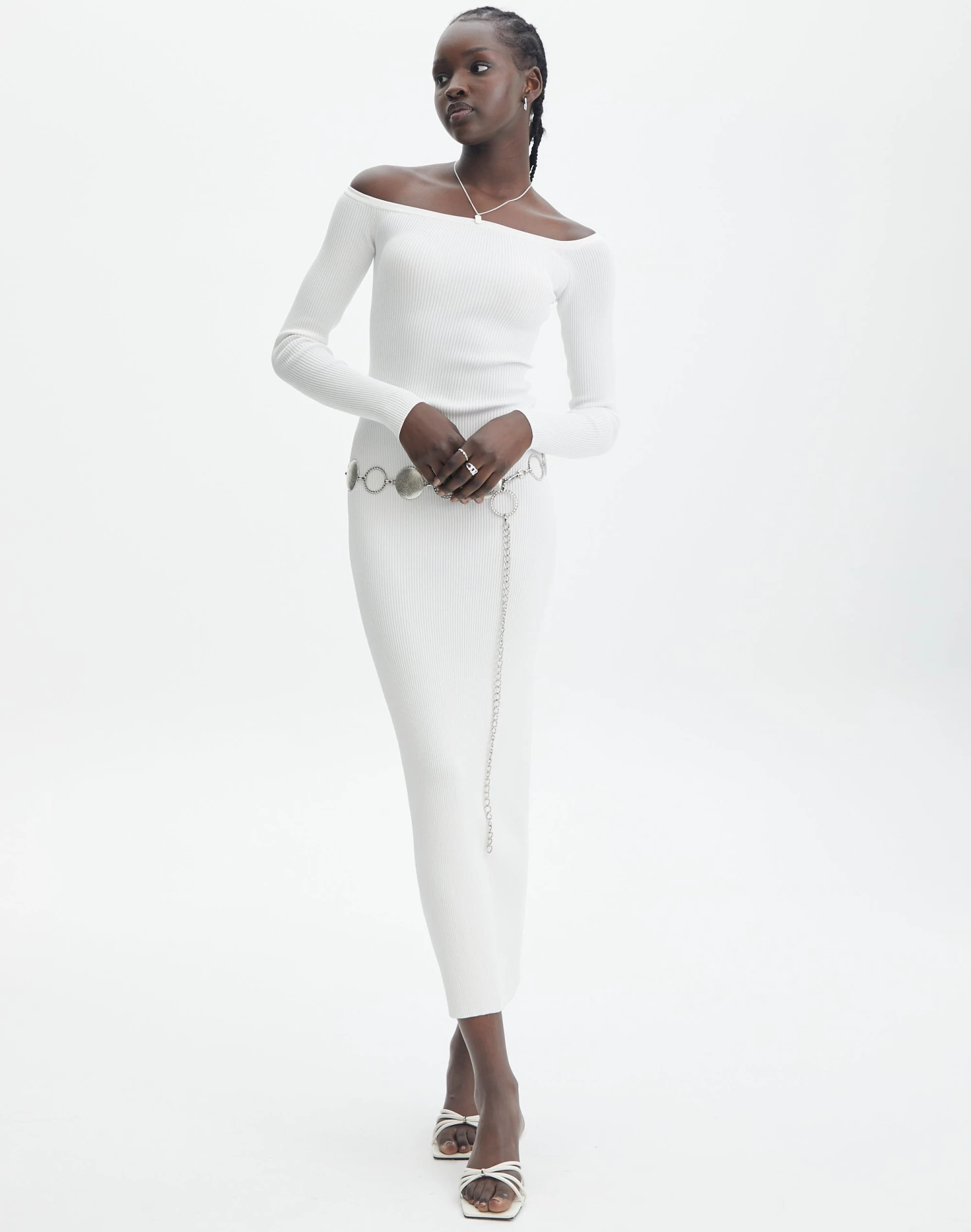 Ribbed Off Shoulder Long Sleeve Maxi Dress 13 Ribbed Off Shoulder Long Sleeve Maxi Dress - Image 11