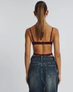 Cut Out Satin Bodysuit -Style Fashion Fit cartia cut out bodysuit cherry oh back tb106803sat