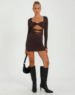 Printed Mesh Mini Boobtube Dress -Style Fashion Fit cartia ls cut out mini its soy cute front ds85940pln 1