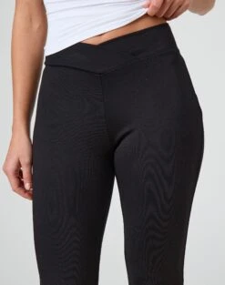 V Front Flare Ponte Pant -Style Fashion Fit christy v front ponte pant black imageback pw48072pont