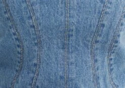 Tie Back Denim Square Neck Corset Bustier -Style Fashion Fit co arizona denim corset riley vintage wash imagefront bv102322rdnm