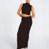 Ribbed Knit Maxi Skirt