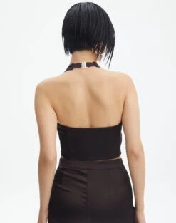 Halter Neck Satin Corset -Style Fashion Fit co blume halter corset its soy cute back bv109927sat