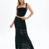 Textured Asymmetrical Panel Maxi Skirt 2 Textured Asymmetrical Panel Maxi Skirt -Style Fashion Fit co cally asymmetrical panel skirt black front sl74526tex