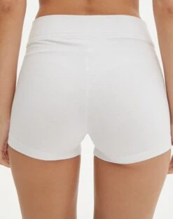 Cotton Mini Shorts -Style Fashion Fit co cancun short white back sw93943cot