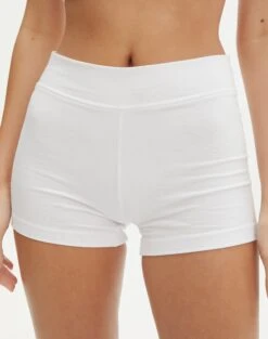 Cotton Mini Shorts -Style Fashion Fit co cancun short white full sw93943cot