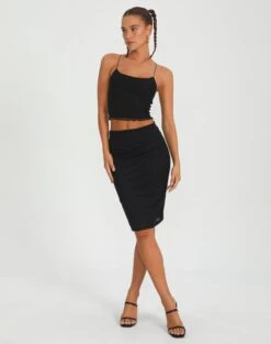 Mesh Cross Back Lettuce Trim Cami -Style Fashion Fit co cecelia mesh cross tank black full tv92995msh