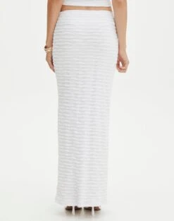 Textured Slim-fit Maxi Skirt -Style Fashion Fit co ceejay textured maxi skirt white back sl105516tex