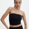 Strapless Textured Bandeau -Style Fashion Fit co ceejay textured top black front tv121132tex 1
