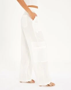 High Rise Wide Leg Cargo Pant -Style Fashion Fit co cora cargo pant milk detail pw60273vis