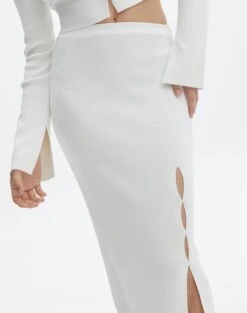 Ribbed Knit Button Side Maxi Skirt -Style Fashion Fit co darby button down knit midi skirt milk imageback sl109336knt