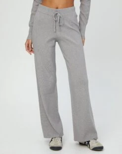 High Rise Wide Leg Knit Pant -Style Fashion Fit co harriet wide leg knit pants pale grey marle full pw53795knt