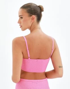 Twist Front Rib Knit Crop Top -Style Fashion Fit co kina knit pink carnations back kv55503rib