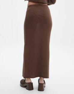 Tie Waist Knit Maxi Skirt -Style Fashion Fit co lardee knit tie waist maxi deep umber back sl47099knt