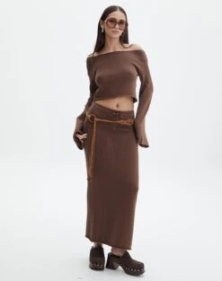 Belted High Waist Pleated Mini Skirt -Style Fashion Fit co lardee knit tie waist maxi deep umber front sl47099knt