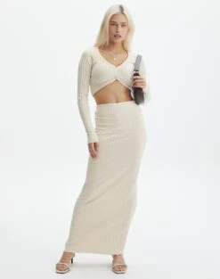 Long Sleeve Ribbed Button Crop Top -Style Fashion Fit co lily ribbed maxi skirt take a shelfie front sl97411rib 1