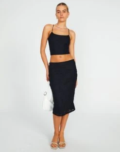 Textured Asymmetrical Panel Maxi Skirt -Style Fashion Fit co lorna lace midi skirt blackblack front sl108106lac 18