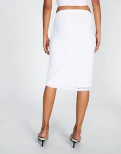 Lace Midi Slip Skirt -Style Fashion Fit co lorna lace midi skirt white back sl108106lac