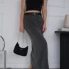 Tailored Maxi Skirt -Style Fashion Fit co mailey suiting maxi skirt charcoal front sl101473mar 2