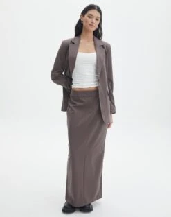 Tailored Maxi Skirt 27 Tailored Maxi Skirt -Style Fashion Fit co mailey suiting maxi skirt irish coffee front sl101473mar 2