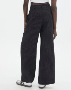 Wide Leg Pinstipe Tailored Pant -Style Fashion Fit co marly pinstripe tailored pant black pinstripe back pw71767stp