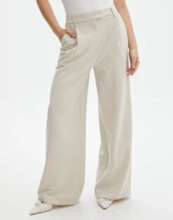 High Waist Relaxed Tailored Pant -Style Fashion Fit co marly wide leg pant oh natural full pw71767pln