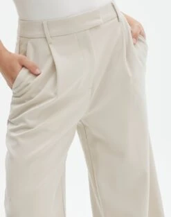 High Waist Relaxed Tailored Pant -Style Fashion Fit co marly wide leg pant oh natural imageback pw71767pln