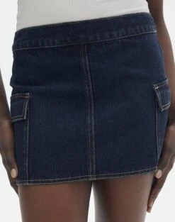 Cargo Denim Mini Skirt -Style Fashion Fit co max utility denim skirt last rodeo indigo detail ss134734rdnm