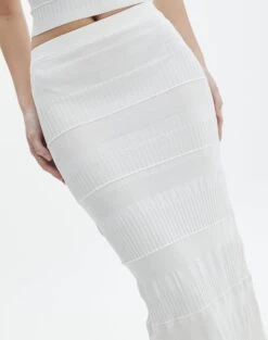 Contrast Rib Knit Maxi Skirt -Style Fashion Fit co michaela mixed stitch maxi skirt milk imageback sl96533knt