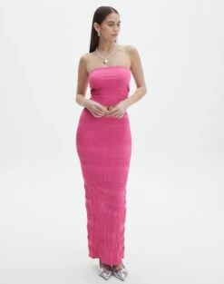 Contrast Rib Knit Bandeau -Style Fashion Fit co michaela mixed stitch tube top lets go party full kv96489knt