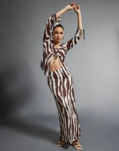 Print Mesh Mini Skirt -Style Fashion Fit co riley mr maxi skirt umber zebra front sl102757prt 2