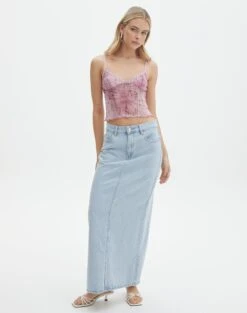 Print Mesh Lettuce Trim Cropped Cami 28 Print Mesh Lettuce Trim Cropped Cami -Style Fashion Fit co sabrina mesh cami baby doll script full tv54660rprt