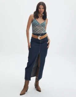 Print Mesh Lettuce Trim Cropped Cami 23 Print Mesh Lettuce Trim Cropped Cami -Style Fashion Fit co sabrina mesh cami sideline check full tv54660rprt