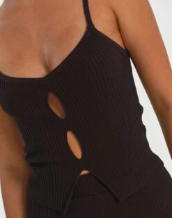 Cut Out Ribbed Knit Top -Style Fashion Fit co sonita cut out top its soy cute imageback kv89658vn