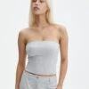 Strapless Stitch Detail Top -Style Fashion Fit co waverly boob tube top grey marle front bv78094gry