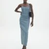Denim Panelled Maxi Dress -Style Fashion Fit darcy denim dress athens wash front dl104766dnm