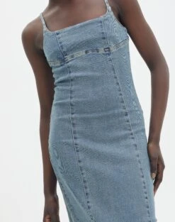 Denim Panelled Maxi Dress 11 Denim Panelled Maxi Dress -Style Fashion Fit darcy denim dress athens wash imageback dl104766dnm