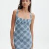 Printed Mini Mesh Dress -Style Fashion Fit delica mini mesh bubble check front ds128708rchk 4