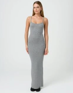Luxe Lounge Modal Slim Fit Maxi Dress -Style Fashion Fit didi strappy maxi dress heather marle front dl93109mod 1