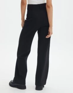 Tailored Wide Leg Ponte Pant -Style Fashion Fit dion tailored ponte pants black back pw52145pon
