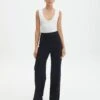 Tailored Wide Leg Ponte Pant -Style Fashion Fit dion tailored ponte pants black front pw52145pon
